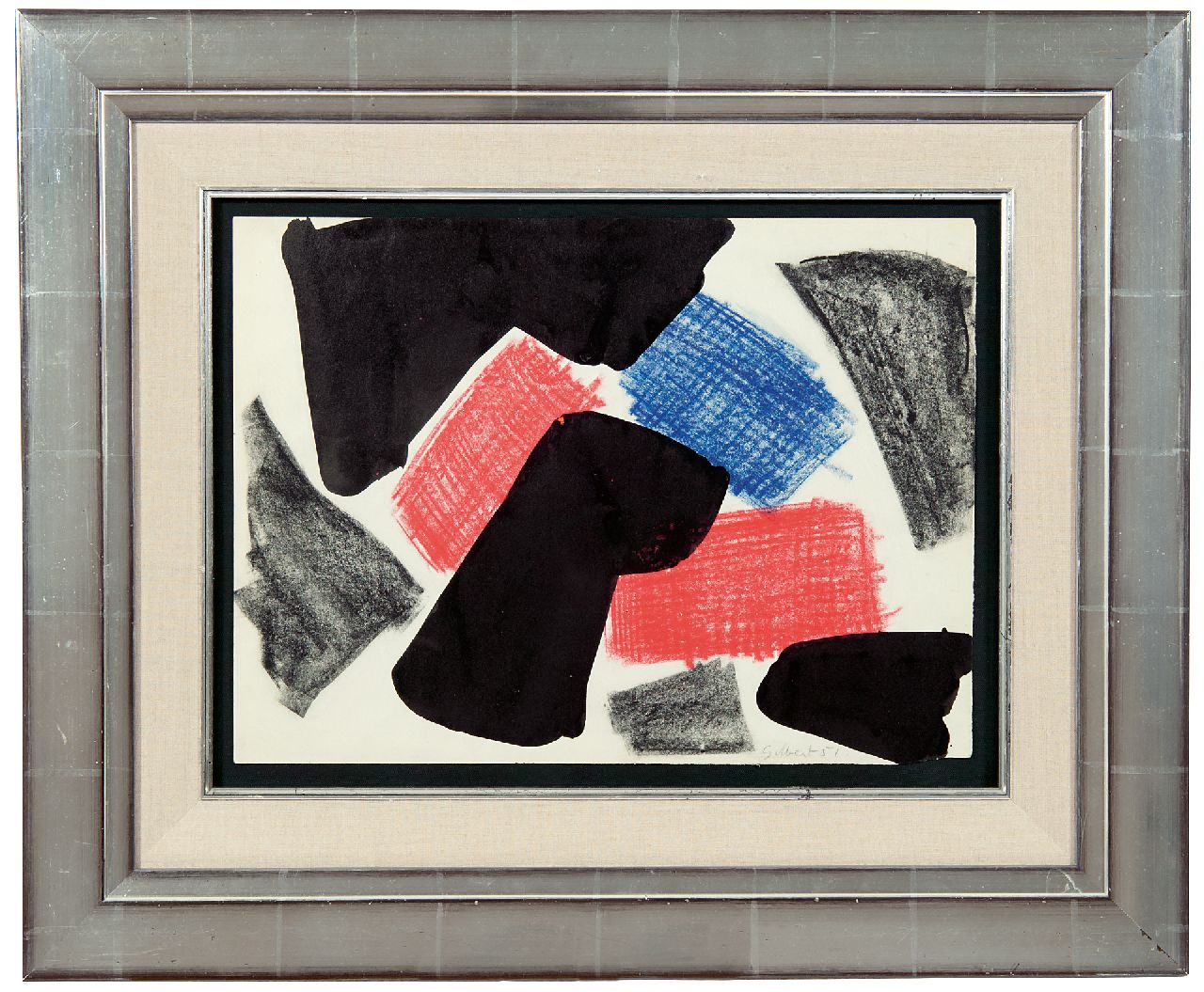 Gilbert S.  | Stephen Gilbert | Aquarelle und Zeichnungen zum Verkauf angeboten | Ohne Titel, Tinte, Wachskreide und schwarze Kreide auf Papier 27,8 x 38,0 cm, Unterzeichnet u.r. und datiert '51
