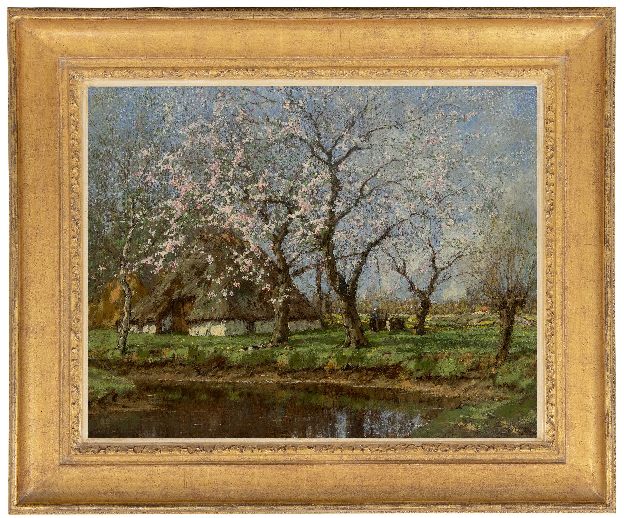 Gorter A.M.  | 'Arnold' Marc Gorter | Gemälde zum Verkauf angeboten | Frühlingslandschaft mit Bauernhof, Öl auf Leinwand 62,6 x 79,4 cm, Unterzeichnet u.r.