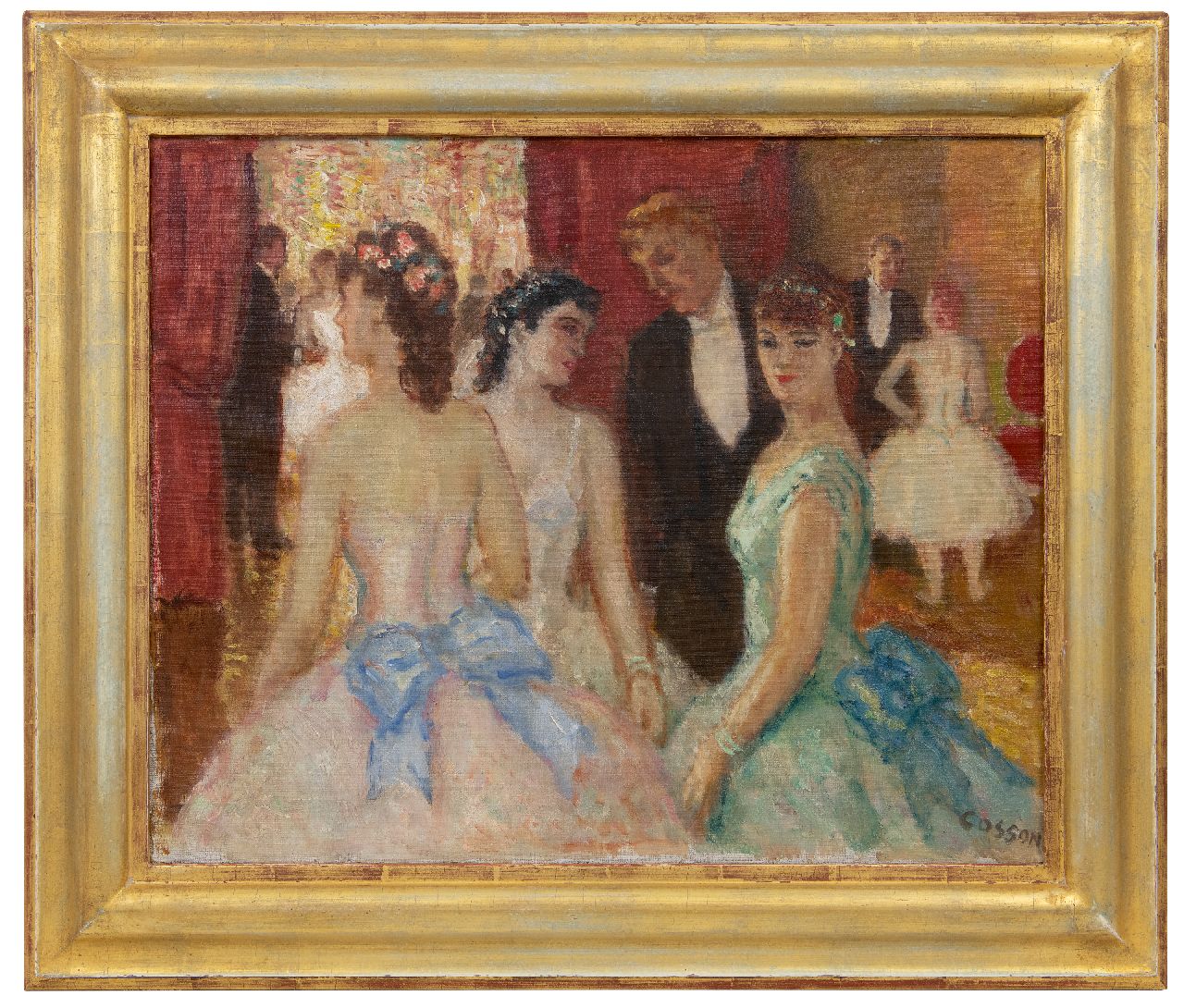 Cosson J.L.M.  | Jean Louis 'Marcel' Cosson | Gemälde zum Verkauf angeboten | Nach der Ballettaufführung, Öl auf Leinwand 50,2 x 61,0 cm, Unterzeichnet u.r.