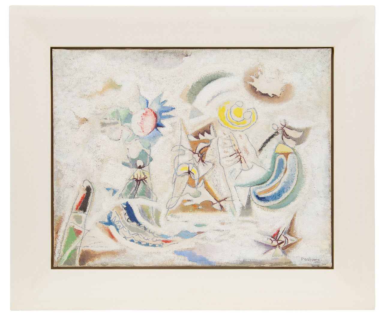 Ouborg P.  | Pieter 'Piet' Ouborg | Gemälde zum Verkauf angeboten | Dynamische Leichtigkeit, Öl auf Leinwand 50,2 x 64,5 cm, Unterzeichnet u.r. und zu datierem um 1949