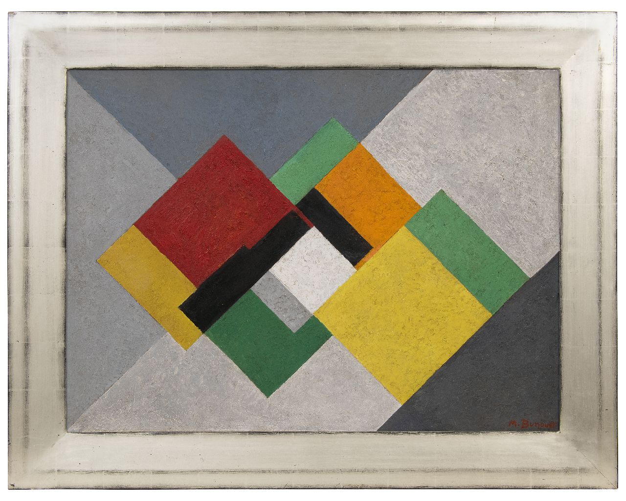 Bunoust M.  | Madeleine Bunoust | Gemälde zum Verkauf angeboten | Ohne Titel, Öl auf Holzfaser 60,0 x 81,0 cm, Unterzeichnet u.r. und im Verso und zu datieren circa 1952