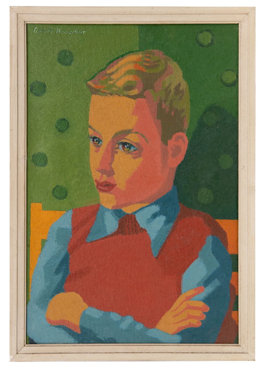 Hunziker F.  | Frieda Hunziker, Porträt von Fritsje, Sohn des Künstlers, Öl auf Leinwand 60,3 x 40,3 cm, Unterzeichnet o.l. und zu datieren um 1943