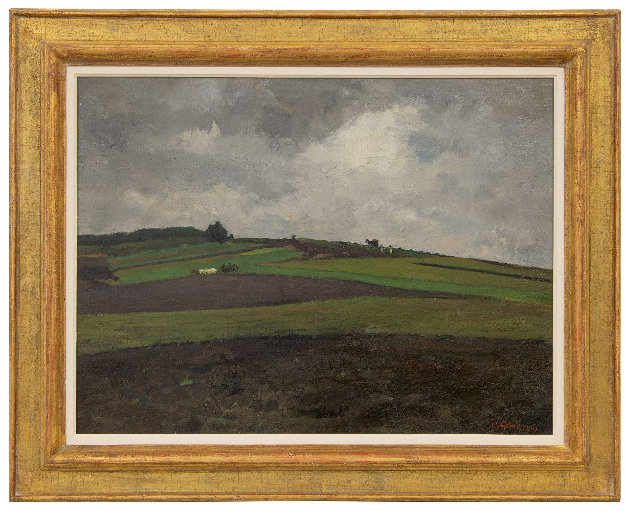 Arntzenius P.F.N.J.  | Pieter Florentius Nicolaas Jacobus 'Floris' Arntzenius | Gemälde zum Verkauf angeboten | Hügelige Landschaft bei Regenwetter, Öl auf Leinwand 45,3 x 60,0 cm, Unterzeichnet u.r.