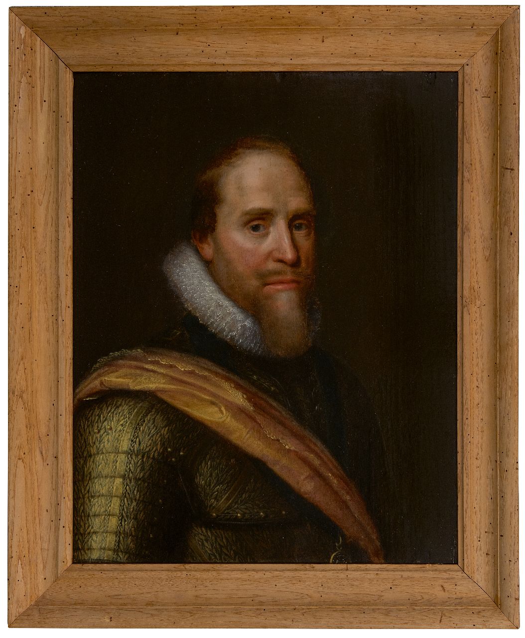 Mierevelt (atelier van) M.J. van | Michiel Jansz. van Mierevelt (atelier van) | Gemälde zum Verkauf angeboten | Porträt von Maurits, Prins van Oranje-Nassau, Öl auf Leinwand 63,5 x 50,8 cm