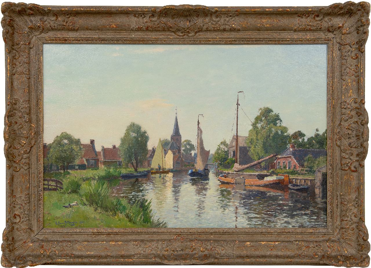 Schagen G.F. van | Gerbrand Frederik van Schagen | Gemälde zum Verkauf angeboten | Wassersport in Wartena, Friesland, Öl auf Leinwand auf Holz 56,2 x 86,0 cm, Unterzeichnet u.l. und datiert 1941