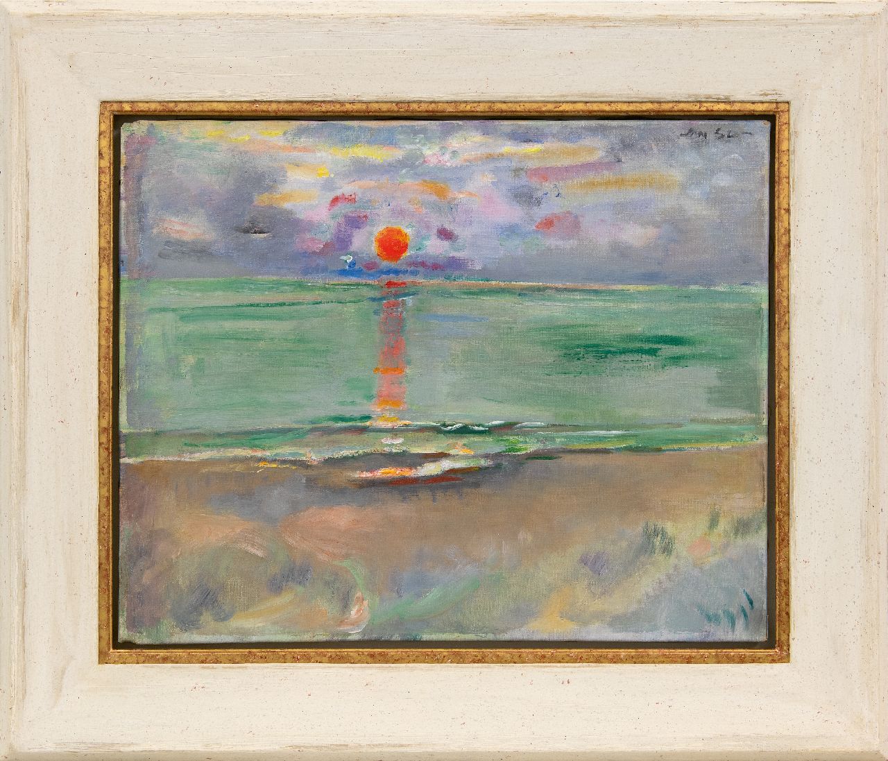 Sluijters J.C.B.  | Johannes Carolus Bernardus 'Jan' Sluijters | Gemälde zum Verkauf angeboten | Sonnenuntergang am Strand, Öl auf Leinwand 46,5 x 57,9 cm, Unterzeichnet o.r. und zu dateren ca. 1938