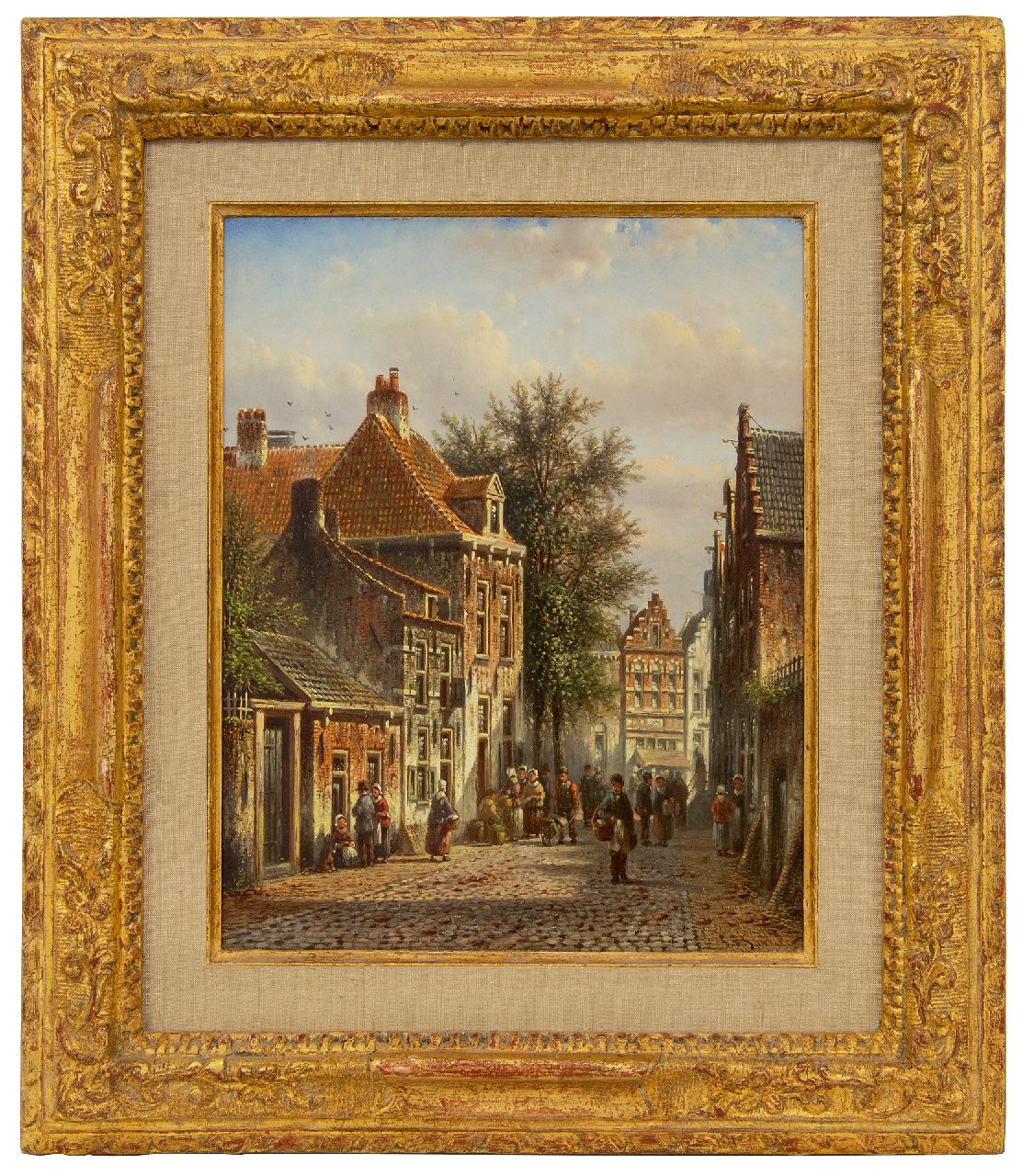 Spohler J.F. | Johannes Franciscus Spohler | Gemälde zum Verkauf angeboten | Sonnige holländische Straße, Öl auf Holz 26,6 x 21,3 cm, Unterzeichnet u.r. Spohler J.F. | Johannes Franciscus Spohler | Gemälde zum Verkauf angeboten | Sonnige holländische Straße, Öl auf Holz 26,6 x 21,3 cm, Unterzeichnet u.r.