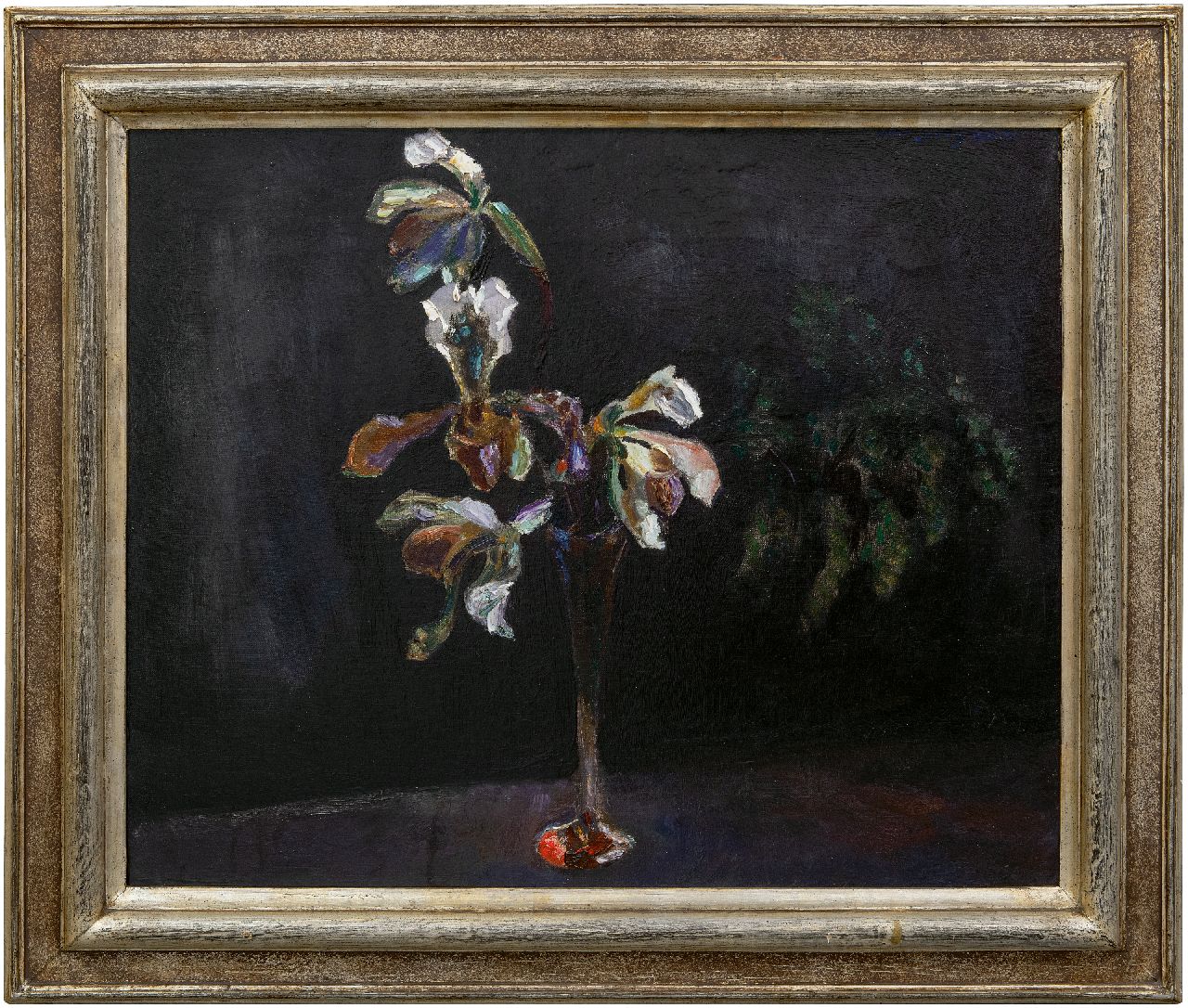 Sluijters J.C.B.  | Johannes Carolus Bernardus 'Jan' Sluijters | Gemälde zum Verkauf angeboten | Orchideen in Glasvase, Öl auf Leinwand 54,5 x 65,5 cm, Unterzeichnet o.r.