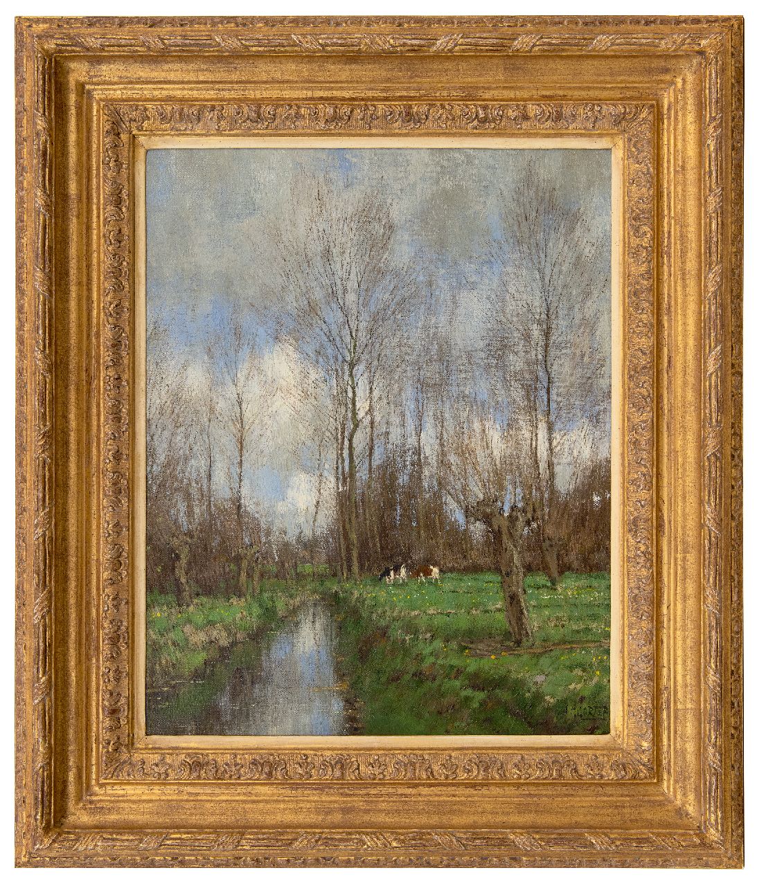 Gorter A.M.  | 'Arnold' Marc Gorter | Gemälde zum Verkauf angeboten | Blick auf den Vordense Beek, Öl auf Leinwand 49,5 x 39,4 cm, Unterzeichnet u.r.