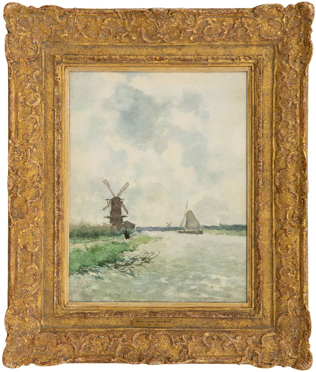 Weissenbruch H.J.  | Hendrik Johannes 'J.H.' Weissenbruch | Aquarelle und Zeichnungen zum Verkauf angeboten | x, Aquarell auf Papier 42,0 x 32,0 cm, Unterzeichnet u.r. und gereserveerd