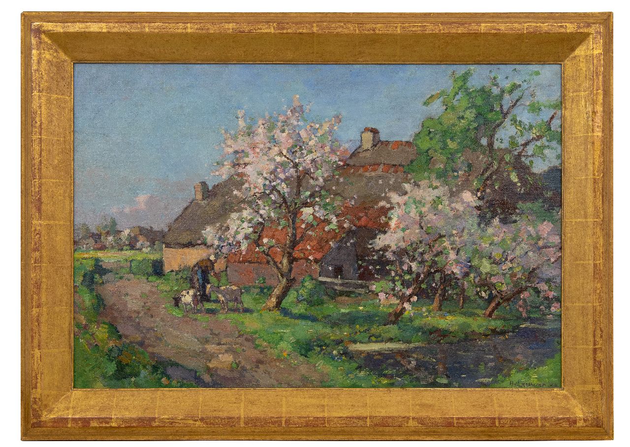 Leeuwen H. van | Hendrik 'Henk' van Leeuwen | Gemälde zum Verkauf angeboten | Frühling bei Montfoort, Öl auf Leinwand 60,8 x 90,9 cm, Unterzeichnet u.r. Leeuwen H. van | Hendrik 'Henk' van Leeuwen | Gemälde zum Verkauf angeboten | Frühling bei Montfoort, Öl auf Leinwand 60,8 x 90,9 cm, Unterzeichnet u.r.