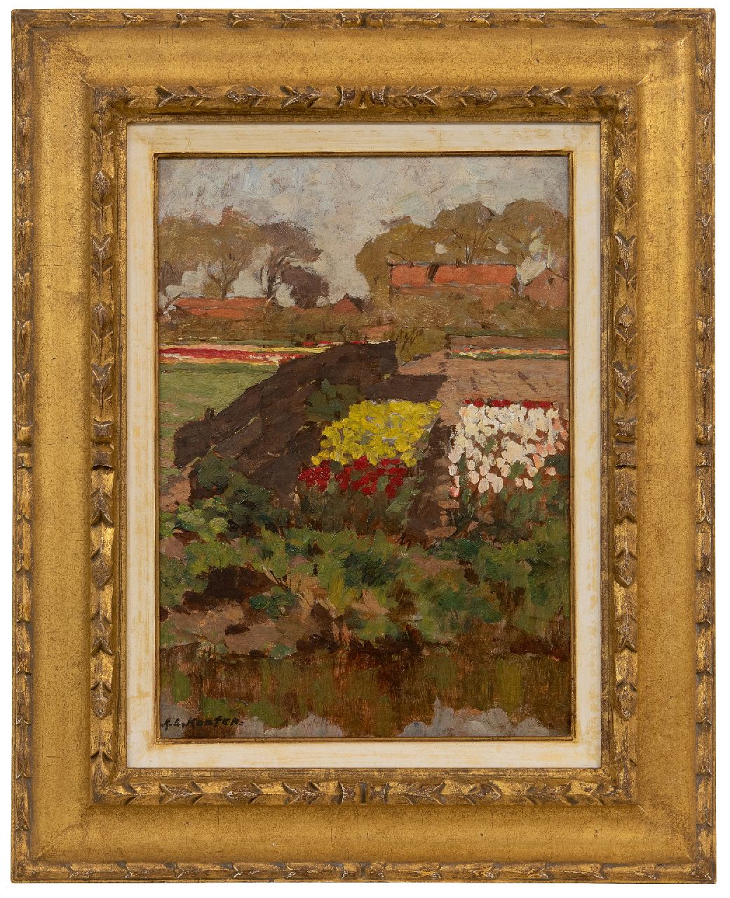 Koster A.L. | Anton Louis 'Anton' Koster | Gemälde zum Verkauf angeboten | Tulpenfelder, Öl auf Holz 35,0 x 24,9 cm, Unterzeichnet u.l. Koster A.L. | Anton Louis 'Anton' Koster | Gemälde zum Verkauf angeboten | Tulpenfelder, Öl auf Holz 35,0 x 24,9 cm, Unterzeichnet u.l.