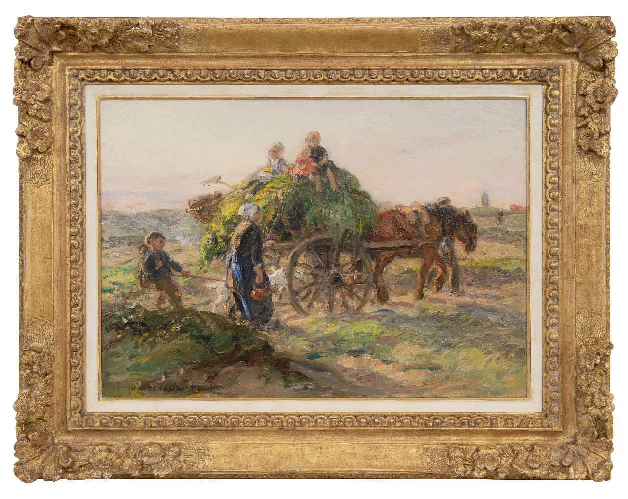 Zoetelief Tromp J. | Johannes 'Jan' Zoetelief Tromp | Gemälde zum Verkauf angeboten | Zuhause mit der Familie, Katwijk, Öl auf Leinwand 40,2 x 56,5 cm, Unterzeichnet u.l. und im Verso Zoetelief Tromp J. | Johannes 'Jan' Zoetelief Tromp | Gemälde zum Verkauf angeboten | Zuhause mit der Familie, Katwijk, Öl auf Leinwand 40,2 x 56,5 cm, Unterzeichnet u.l. und im Verso