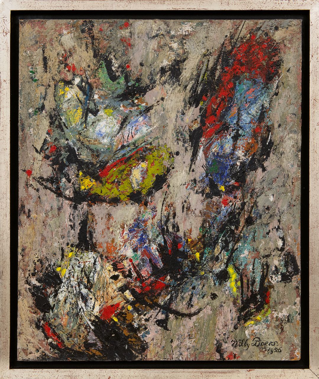 Boers W.H.F.  | 'Willy' Herman Friederich Boers, Ohne Titel, Öl auf Holzfaser 60,0 x 50,0 cm, Unterzeichnet u.r. und datiert 1956