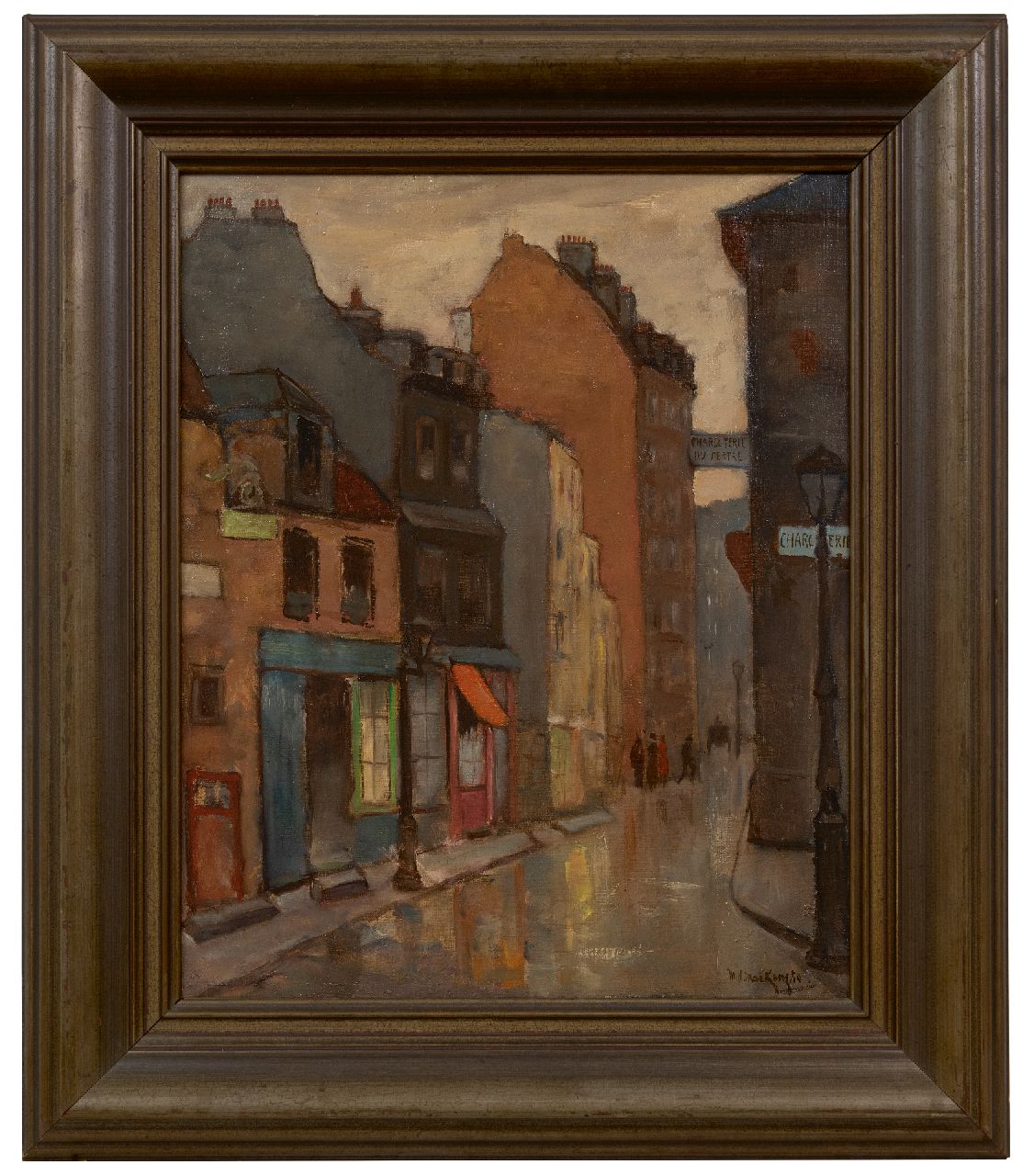 Mackenzie M.H.  | Marie Henri Mackenzie, Straße auf Montmartre, Öl auf Leinwand 55,2 x 46,4 cm, Unterzeichnet u.r.
