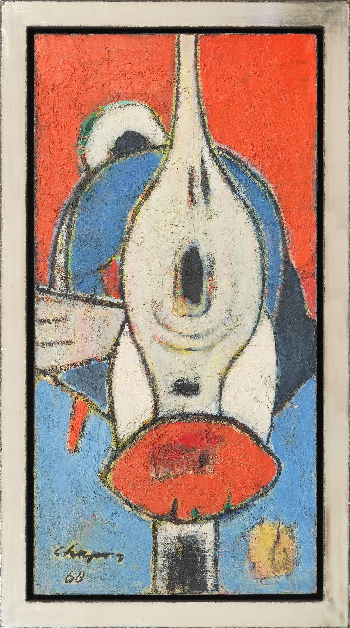 Chapon J.  | Jules Chapon, Ohne Titel, Öl auf Leinwand 100,4 x 50,3 cm, Unterzeichnet l.u. und datiert '68