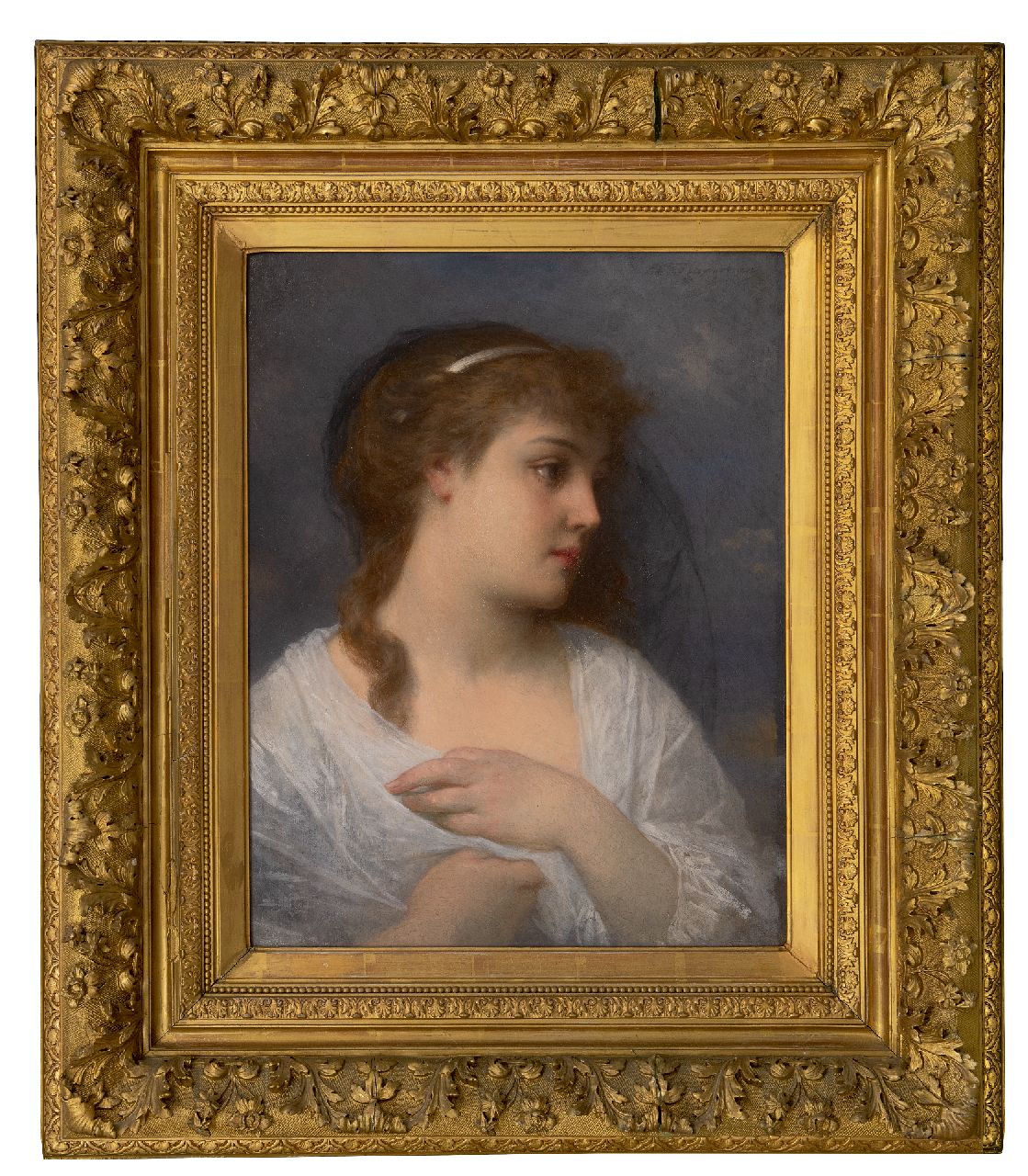 Hamman E.J.  | 'Edouard' Jean Conrad Hamman | Gemälde zum Verkauf angeboten | Träumerei, Öl auf Leinwand 56,1 x 42,4 cm, Unterzeichnet o.r.