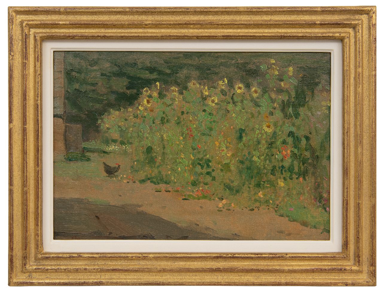 Dijsselhof G.W.  | Gerrit Willem Dijsselhof | Gemälde zum Verkauf angeboten | Blühender Garten, Öl auf Leinwand 23,0 x 33,3 cm, Unterzeichnet u.l. mit Monogramm und zu datieren um 1911-1912