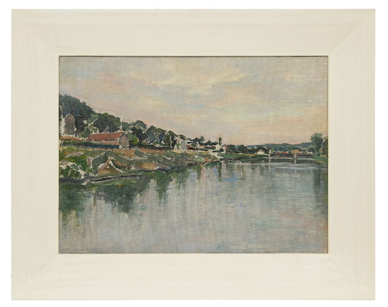 Mondriaan P.C.  | Pieter Cornelis 'Piet' Mondriaan, Das Seine Ufer, Öl auf Leinwand 54,2 x 73,1 cm, Unterzeichnet u.l. und zu datieren 1931