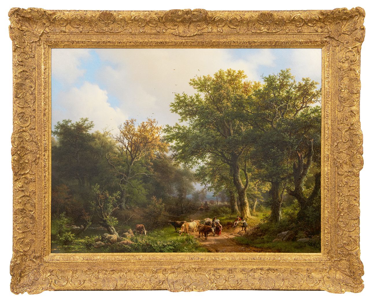 Koekkoek B.C.  | Barend Cornelis Koekkoek, Blick auf den Wald, Öl auf Holz 69,1 x 90,2 cm, Unterzeichnet r.u. und datiert 1853