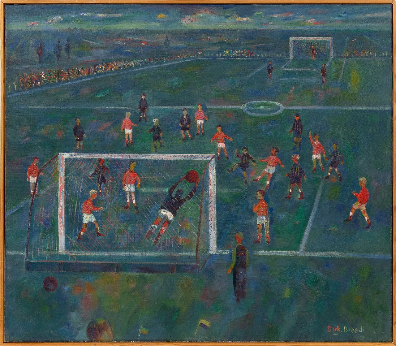 Breed D.C.  | 'Dirk' Cornelis Breed | Gemälde zum Verkauf angeboten | Fußballspieler, Öl auf Leinwand 70,0 x 80,2 cm, Unterzeichnet u.r.