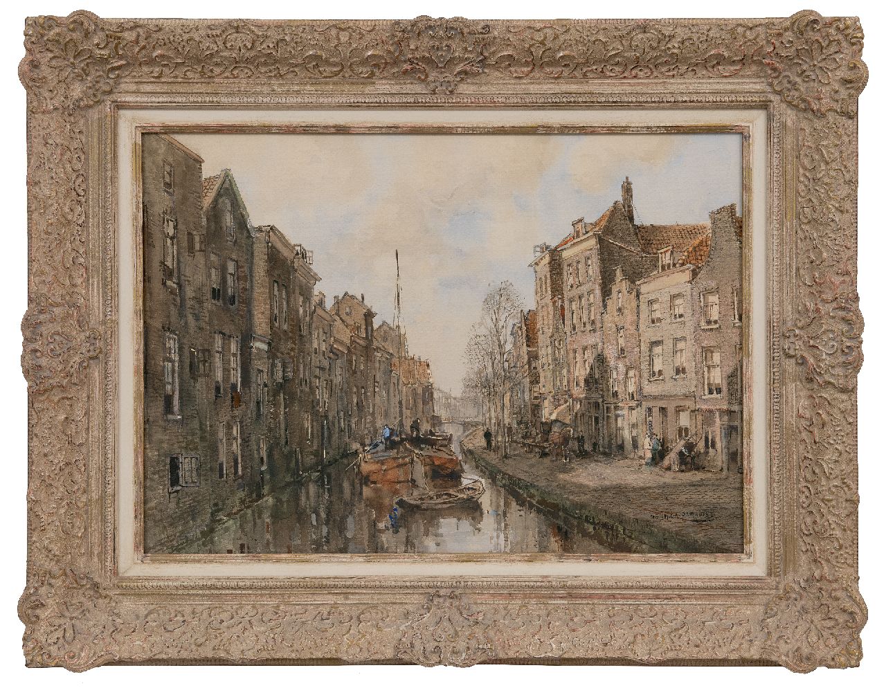 Paradies H.C.A. | Herman Cornelis Adolf Paradies | Aquarelle und Zeichnungen zum Verkauf angeboten | Gezicht op het Schie te Schiedam, Aquarell auf Papier 49,3 x 69,8 cm, Unterzeichnet u.r. Paradies H.C.A. | Herman Cornelis Adolf Paradies | Aquarelle und Zeichnungen zum Verkauf angeboten | Gezicht op het Schie te Schiedam, Aquarell auf Papier 49,3 x 69,8 cm, Unterzeichnet u.r.
