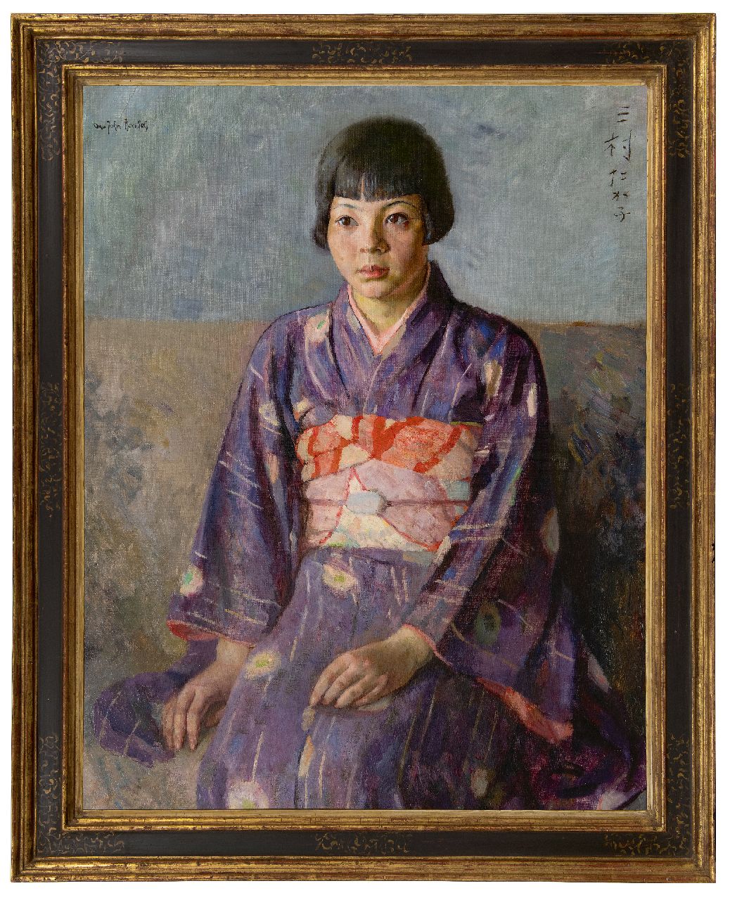 Herschel O.J.  | Otto John Herschel | Gemälde zum Verkauf angeboten | Mädchen im japanischen Kimono, Öl auf Leinwand 91,8 x 71,5 cm, Unterzeichnet o.l.