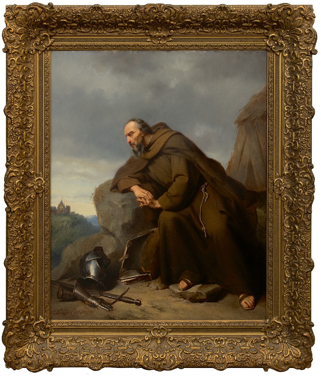 Opzoomer S.  | Simon Opzoomer | Gemälde zum Verkauf angeboten | Pierre d'Amiens, Öl auf Holz 72,8 x 60,5 cm, Unterzeichnet u.l