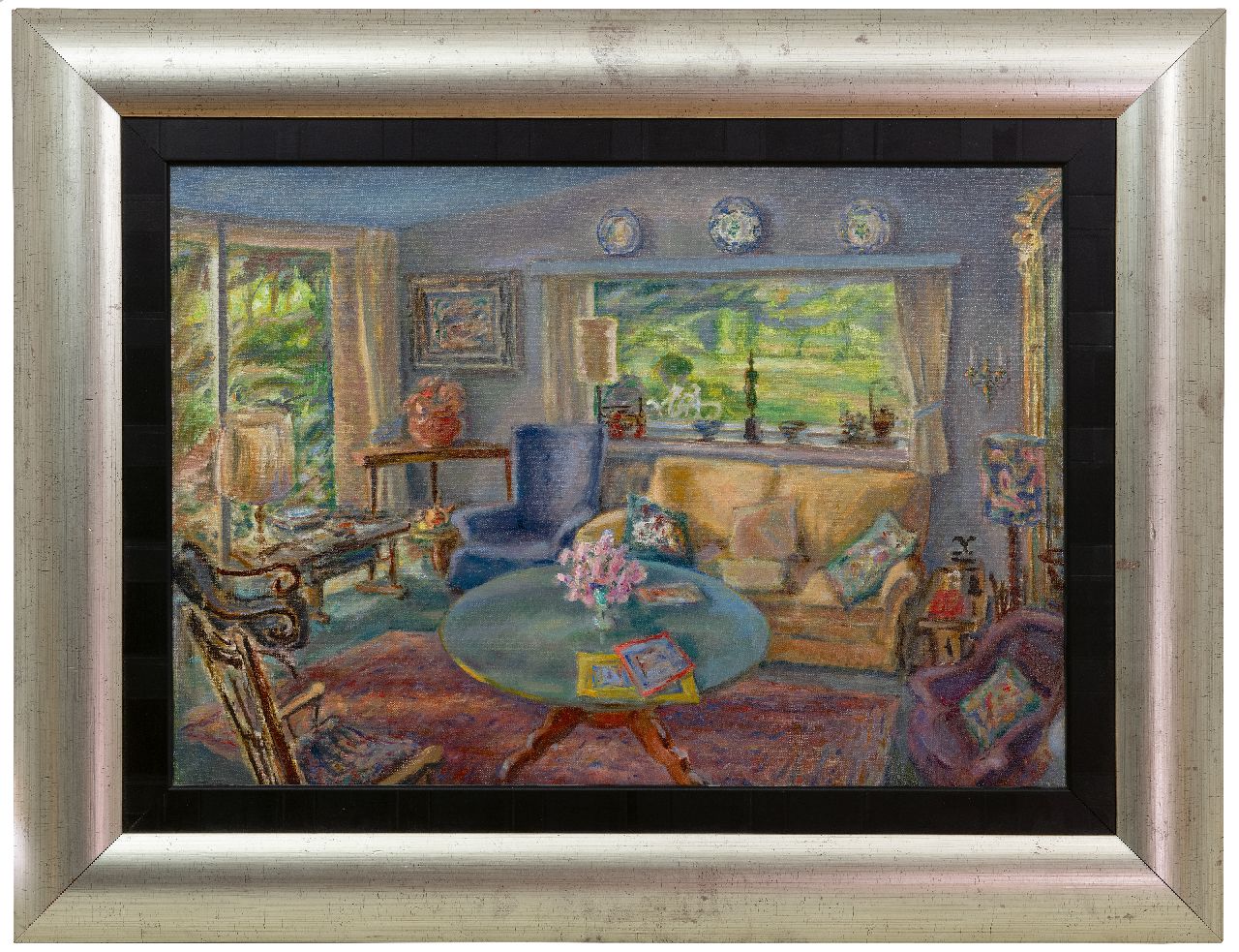Sluijters jr. J.  | Jan Sluijters jr. | Gemälde zum Verkauf angeboten | Interieur des Künstlers, Öl auf Leinwand 45,1 x 65,1 cm