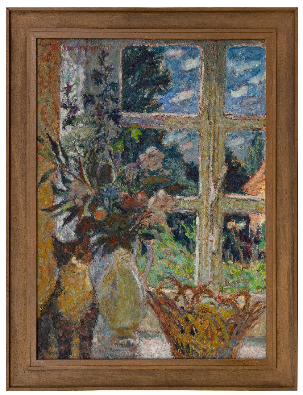 Kurpershoek T.L. | Theodorus Lambertus 'Theo' Kurpershoek | Gemälde zum Verkauf angeboten | Blumenstillleben auf der Fensterbank, Öl auf Leinwand 77,8 x 56,3 cm, Unterzeichnet o.l. und datiert '70 Kurpershoek T.L. | Theodorus Lambertus 'Theo' Kurpershoek | Gemälde zum Verkauf angeboten | Blumenstillleben auf der Fensterbank, Öl auf Leinwand 77,8 x 56,3 cm, Unterzeichnet o.l. und datiert '70