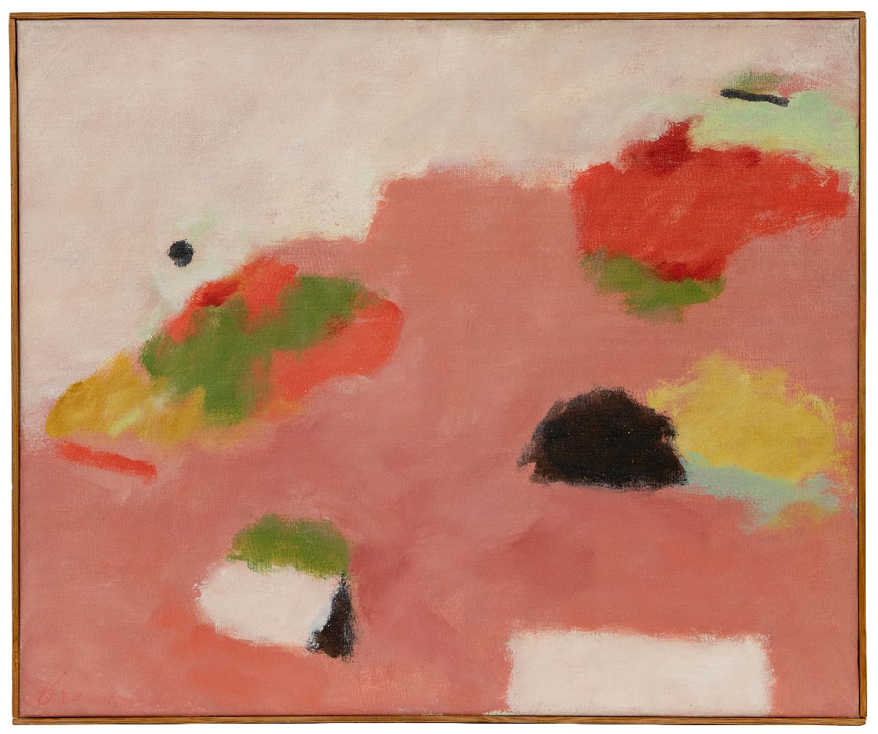 Brands E.A.M.  | Eugenius Antonius Maria 'Eugène' Brands | Gemälde zum Verkauf angeboten | Landschaft mit geometrischen Elementen, Öl auf Leinwand 49,9 x 60,1 cm, Unterzeichnet u.l. und im Verso datiert 1978