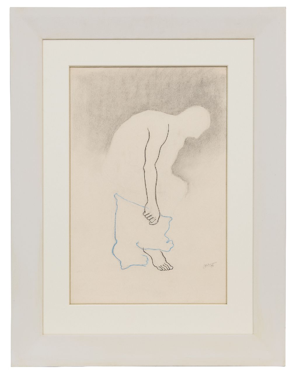 Moesman J.H.  | Johannes Hendrikus 'Joop' Moesman | Aquarelle und Zeichnungen zum Verkauf angeboten | Onhe Titel, Holzkohle und Kreide auf Papier 56,0 x 37,6 cm, Unterzeichnet u.r. und datiert 1931