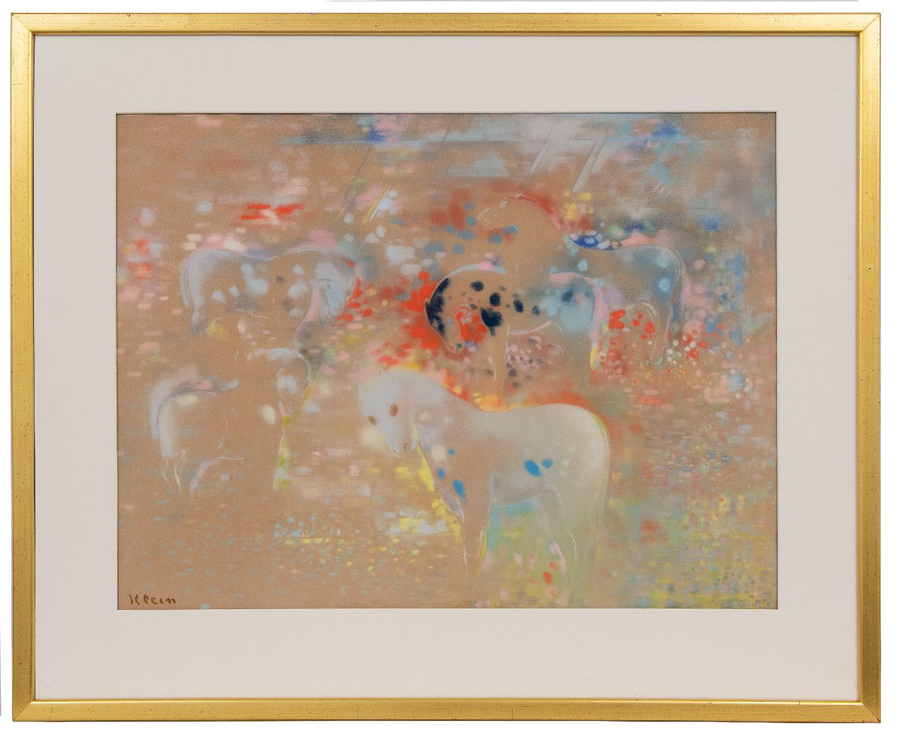 Klein F.F.A. | Friedrich Franz Albert 'Frits' Klein | Aquarelle und Zeichnungen zum Verkauf angeboten | Pferde in einem Landschaft, Pastell auf Papier 48,4 x 63,7 cm, Unterzeichnet u.l. Klein F.F.A. | Friedrich Franz Albert 'Frits' Klein | Aquarelle und Zeichnungen zum Verkauf angeboten | Pferde in einem Landschaft, Pastell auf Papier 48,4 x 63,7 cm, Unterzeichnet u.l.