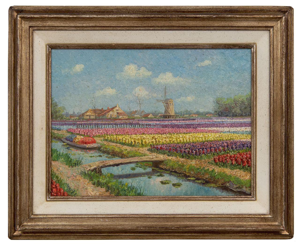 Fels C.L.  | Cornelis Lambertus Fels, Blumenzwiebelfelder, Öl auf Leinwand 30,3 x 40,3 cm, Unterzeichnet u.r.