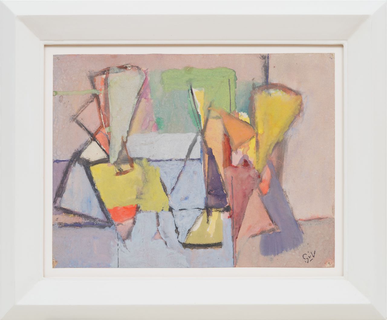 Velde G. van | Gerardus 'Geer' van Velde | Aquarelle und Zeichnungen zum Verkauf angeboten | Personages autour d'une table (Figuren um einen Tisch); verso: Stillleben am Fenster, Aquarell und Gouache auf Papier 23,8 x 31,7 cm, Unterzeichnet u.r. und zu datieren um 1944 Velde G. van | Gerardus 'Geer' van Velde | Aquarelle und Zeichnungen zum Verkauf angeboten | Personages autour d'une table (Figuren um einen Tisch); verso: Stillleben am Fenster, Aquarell und Gouache auf Papier 23,8 x 31,7 cm, Unterzeichnet u.r. und zu datieren um 1944