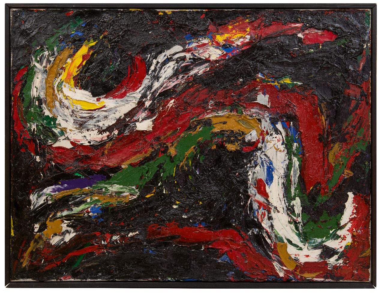 Romijn G.A.M.  | Gustavus Adrianus Maria 'Gust' Romijn | Gemälde zum Verkauf angeboten | Komposition, Öl auf Leinwand 60,5 x 79,8 cm, Unterzeichnet im Verso und im Verso datiert '58