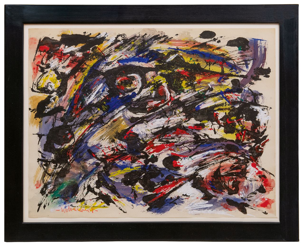 Wolvecamp Th.W.  | 'Theo' Wilhelm Wolvecamp | Aquarelle und Zeichnungen zum Verkauf angeboten | Ohne Titel, Tinte und Gouache auf Papier 50,0 x 65,0 cm, Unterzeichnet u.l. und datiert im Verso 1994