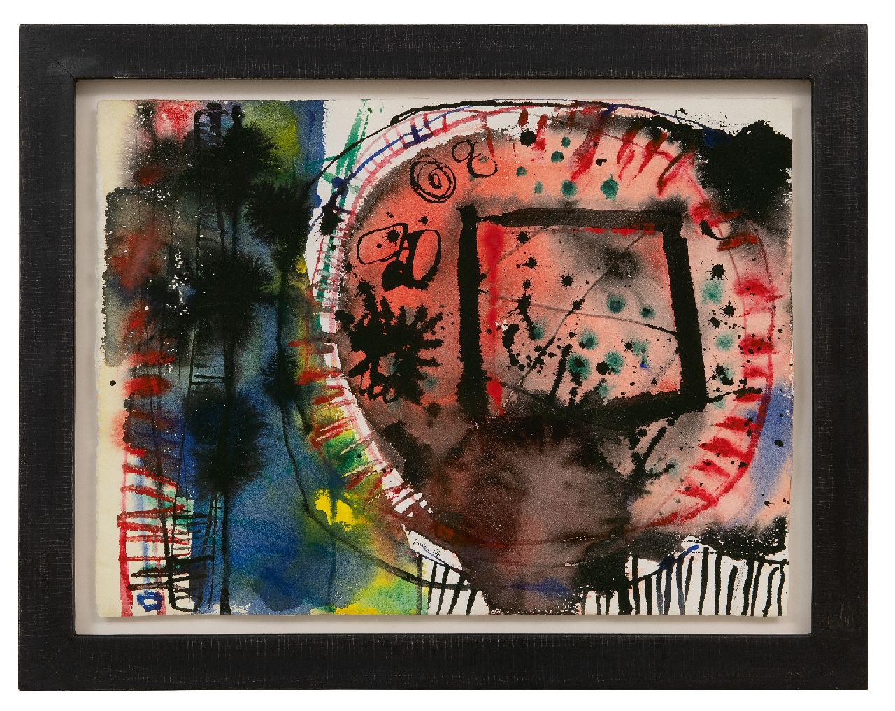 Rustin J.  | Jean Rustin | Aquarelle und Zeichnungen zum Verkauf angeboten | Ohne Titel, Tinte und Aquarell auf Papier 28,5 x 38,3 cm, Unterzeichnet m.u. und datiert '64