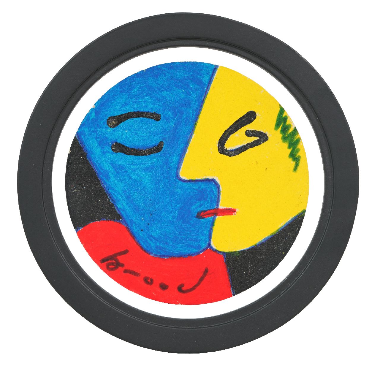 Brood H.  | Herman Brood |  zum Verkauf angeboten | Bierdeckel, Unterzeichnet u.l.