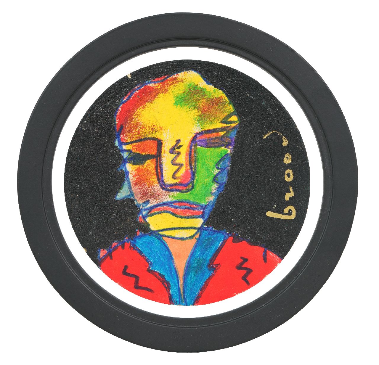 Brood H.  | Herman Brood |  zum Verkauf angeboten | Bierdeckel, Unterzeichnet m.r.