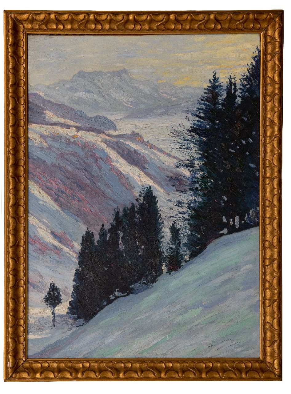 Filarski D.H.W. | 'Dirk' Herman Willem Filarski | Gemälde zum Verkauf angeboten | Der Col de Sonloup im Schnee, Öl auf Leinwand 92,8 x 65,4 cm, Unterzeichnet u.r. und datiert '12 Filarski D.H.W. | 'Dirk' Herman Willem Filarski | Gemälde zum Verkauf angeboten | Der Col de Sonloup im Schnee, Öl auf Leinwand 92,8 x 65,4 cm, Unterzeichnet u.r. und datiert '12
