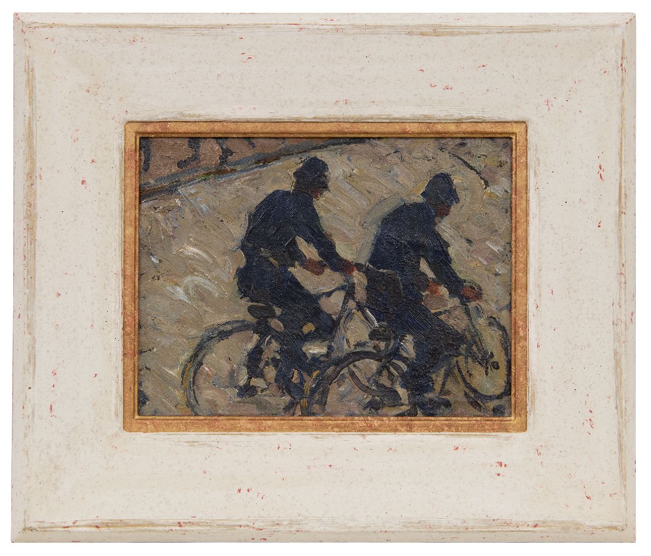 Dijkstra J. | Johannes 'Johan' Dijkstra | Gemälde zum Verkauf angeboten | Zwei Fahrradpolizisten, Öl auf Leinwand auf Holz 21,4 x 28,0 cm Dijkstra J. | Johannes 'Johan' Dijkstra | Gemälde zum Verkauf angeboten | Zwei Fahrradpolizisten, Öl auf Leinwand auf Holz 21,4 x 28,0 cm