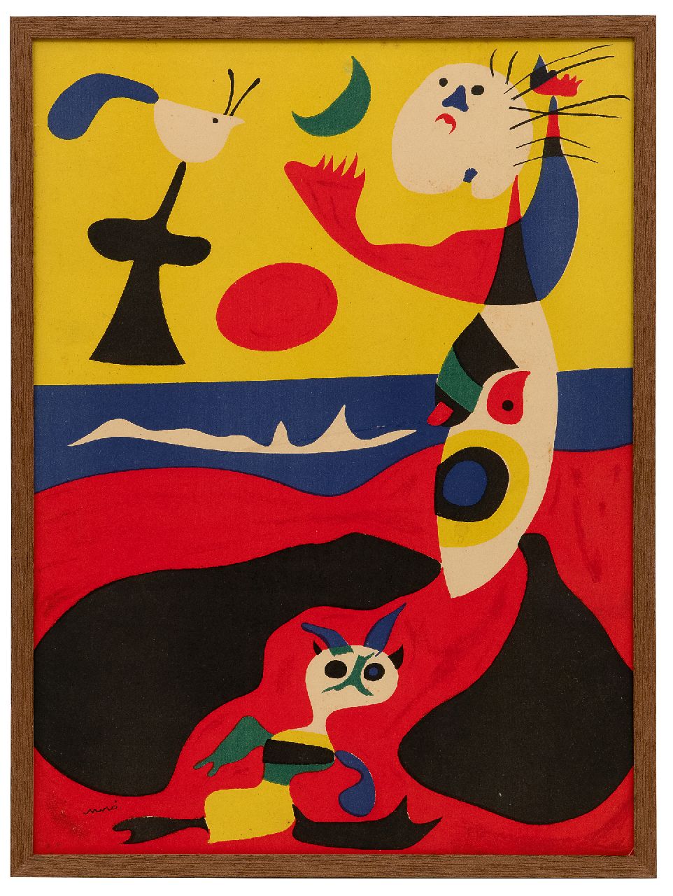 Miró (Joan Miró i Ferrà) J. | Joan Miró (Joan Miró i Ferrà) | zum Verkauf angeboten | L'été (Illustration aus der französischen Zeitschrift Verve, 3, 1938), stencil on paper 35,6 x 26,2 cm, Unterzeichnet u.l. (im Stein) und datiert im Verso 'Mars' 1938 Miró (Joan Miró i Ferrà) J. | Joan Miró (Joan Miró i Ferrà) | zum Verkauf angeboten | L'été (Illustration aus der französischen Zeitschrift Verve, 3, 1938), stencil on paper 35,6 x 26,2 cm, Unterzeichnet u.l. (im Stein) und datiert im Verso 'Mars' 1938