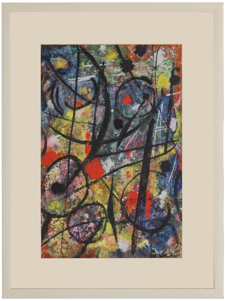 Boers W.H.F.  | 'Willy' Herman Friederich Boers | Aquarelle und Zeichnungen zum Verkauf angeboten | Ohne Titel, Gouache auf Papier 54,0 x 36,5 cm, Unterzeichnet u.r. und datiert 1951