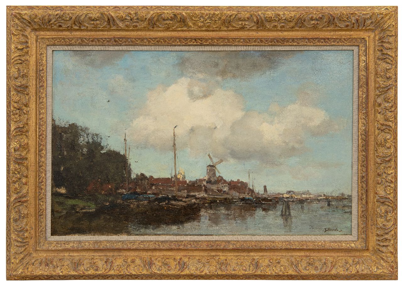 Maris J.H. | Jacobus Hendricus 'Jacob' Maris | Gemälde zum Verkauf angeboten | Stadt am Wasser, Öl auf Leinwand 47,1 x 75,6 cm, Unterzeichnet u.r. und zu datieren ca. 1875 Maris J.H. | Jacobus Hendricus 'Jacob' Maris | Gemälde zum Verkauf angeboten | Stadt am Wasser, Öl auf Leinwand 47,1 x 75,6 cm, Unterzeichnet u.r. und zu datieren ca. 1875