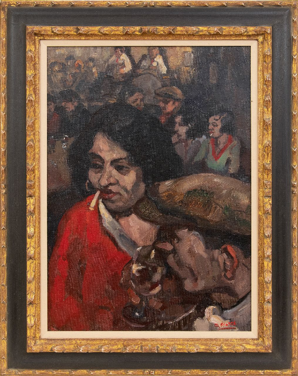 Noltee B.C. | Bernardus Cornelis 'Cor' Noltee | Gemälde zum Verkauf angeboten | Tanzcafé, Öl auf Leinwand 49,9 x 35,0 cm, Unterzeichnet r.u. Noltee B.C. | Bernardus Cornelis 'Cor' Noltee | Gemälde zum Verkauf angeboten | Tanzcafé, Öl auf Leinwand 49,9 x 35,0 cm, Unterzeichnet r.u.