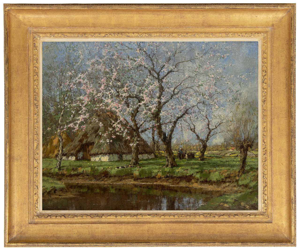 Gorter A.M.  | 'Arnold' Marc Gorter, Frühlingslandschaft mit Bauernhof, Öl auf Leinwand 62,6 x 79,4 cm, Unterzeichnet u.r.