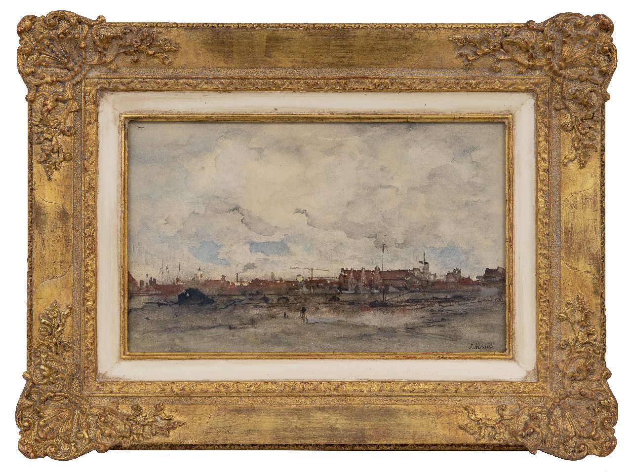 Maris J.H.  | Jacobus Hendricus 'Jacob' Maris | Aquarelle und Zeichnungen zum Verkauf angeboten | x, Aquarell auf Papier 21,0 x 34,0 cm, gesigneerd rechtsonder