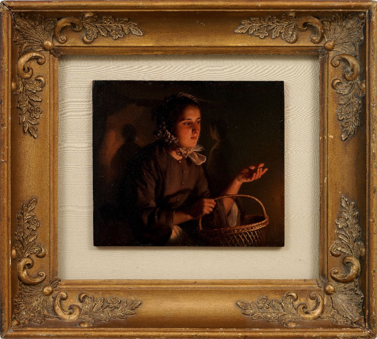 Schendel P. van | Petrus van Schendel | Gemälde zum Verkauf angeboten | Auf dem Abendmarkt, Öl auf Holz 17,5 x 20,0 cm, Unterzeichnet o.r. und zu datieren um 1862 Schendel P. van | Petrus van Schendel | Gemälde zum Verkauf angeboten | Auf dem Abendmarkt, Öl auf Holz 17,5 x 20,0 cm, Unterzeichnet o.r. und zu datieren um 1862