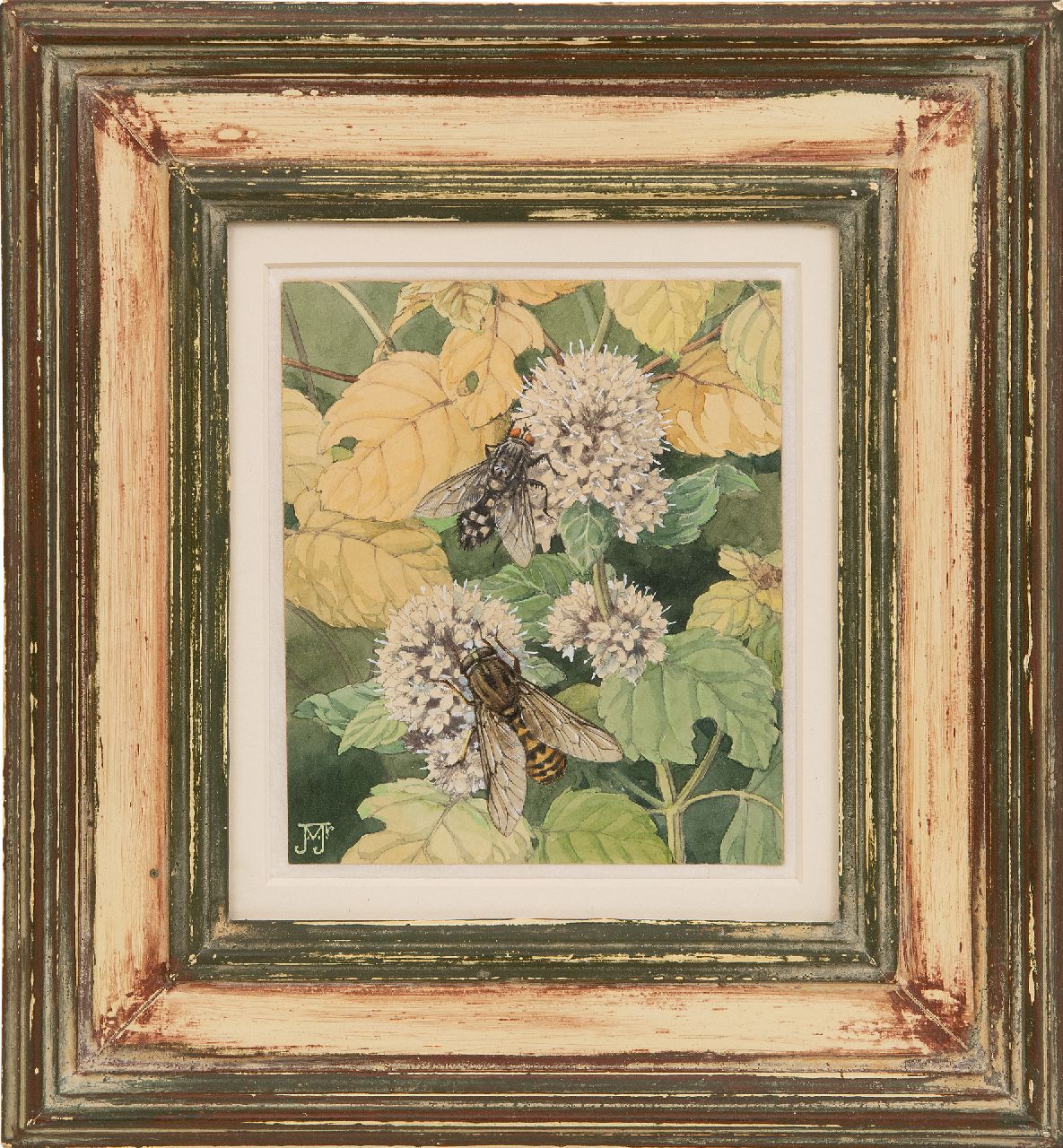 Voerman jr. J. | Jan Voerman jr. | Aquarelle und Zeichnungen zum Verkauf angeboten | Blühende Wasserminze, Aquarell auf Papier 13,1 x 11,0 cm, Unterzeichnet l.u. mit Monogramm Voerman jr. J. | Jan Voerman jr. | Aquarelle und Zeichnungen zum Verkauf angeboten | Blühende Wasserminze, Aquarell auf Papier 13,1 x 11,0 cm, Unterzeichnet l.u. mit Monogramm